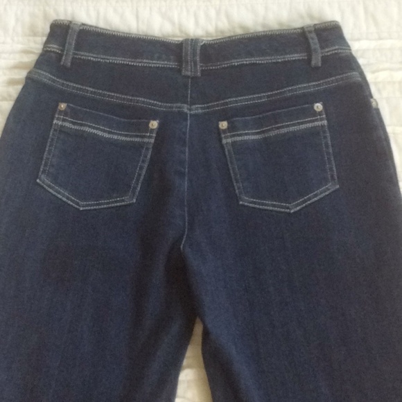 St. John Sport Dark Wash Flare Leg Jeans - Picture 3 of 4